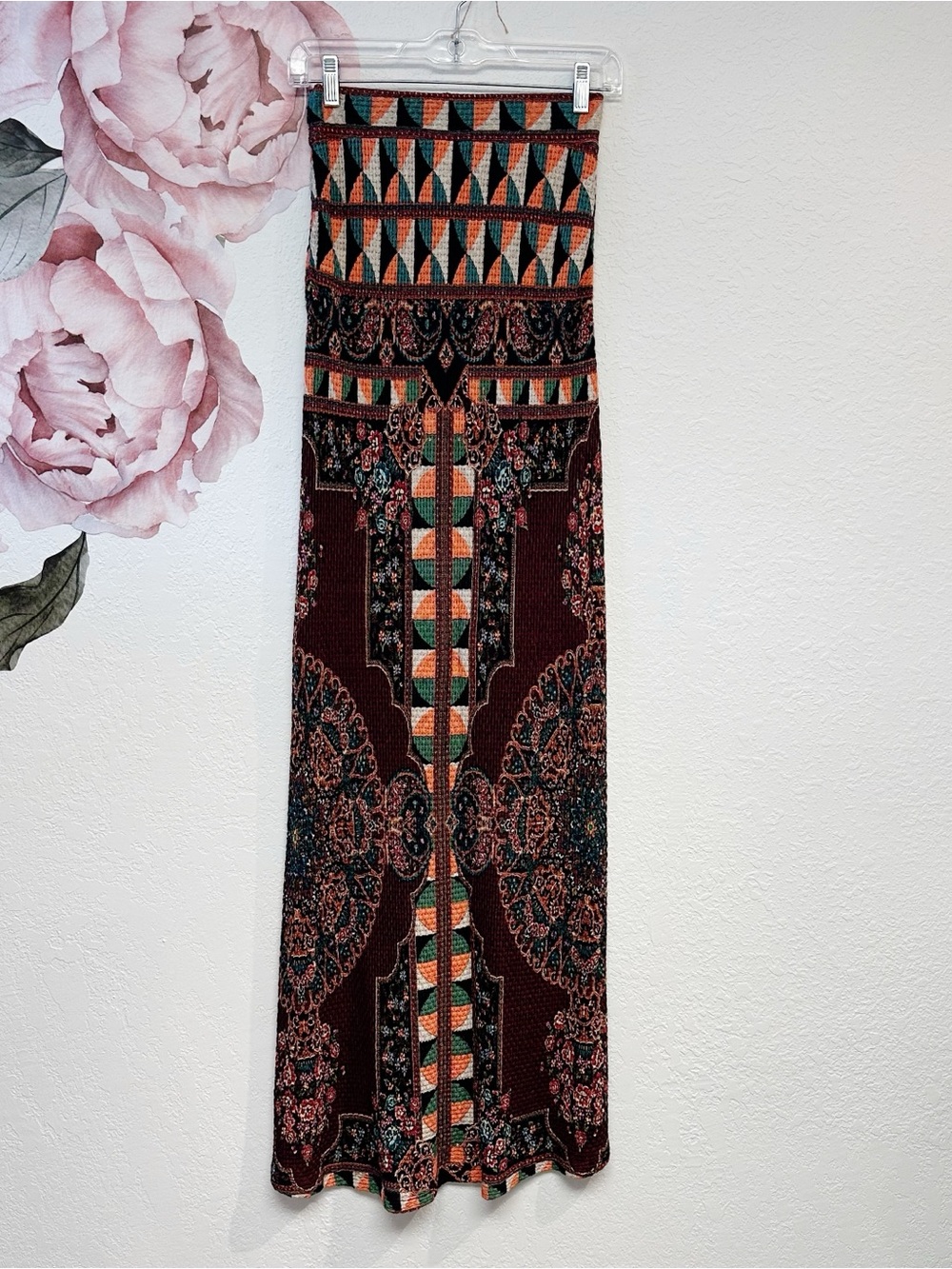 Farm Rio X Anthropologie Mixed Pattern Maxi Skirt or Dress EUC XSmall - Picture 6 of 16